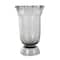 Black Glass Vase Set with Wavy Opening & Gold Speckles